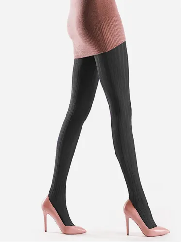 Oroblu - Medison - Panty Tights maillot - Kleur Zwart melange donker grijs