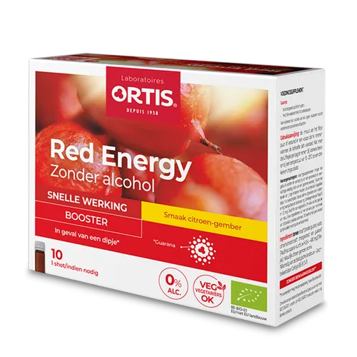 Ortis Red Energy Zonder Alcohol Vloeibaar Bio