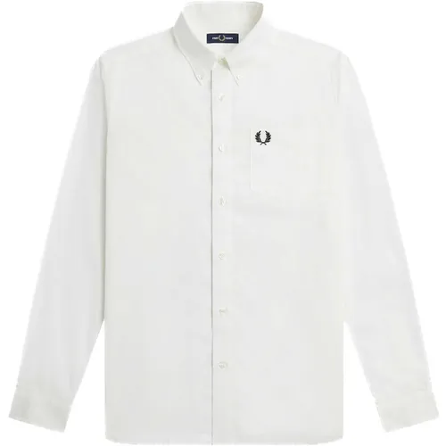 Overhemd Lange Mouw Fred Perry Camicia Fred Perry Button Down Collar