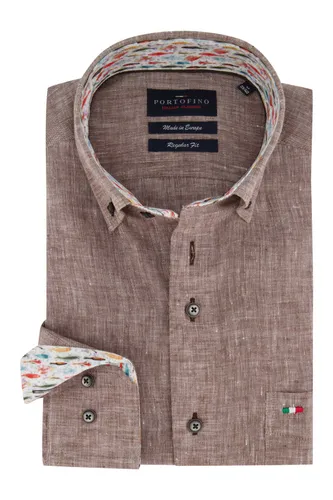 Overhemd Portofino buirn linnen Regular Fit