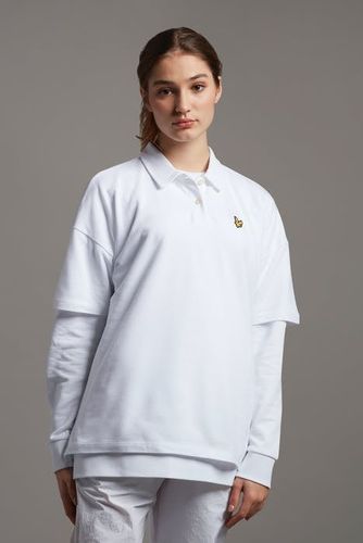 Oversized Pique Polo Shirt White
