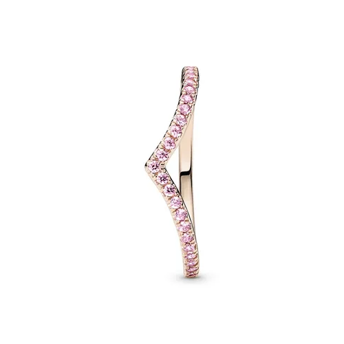 Pandora Timeless Wishbone ring met 14 karaat roodgoud