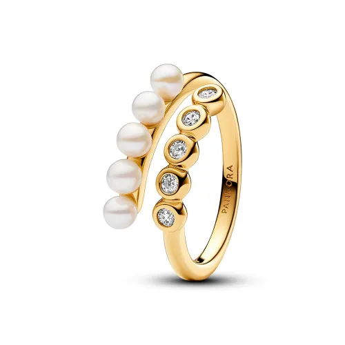 Pandora Treated Freshwater Cultured Pearls & Stones Open ring - 163146C01