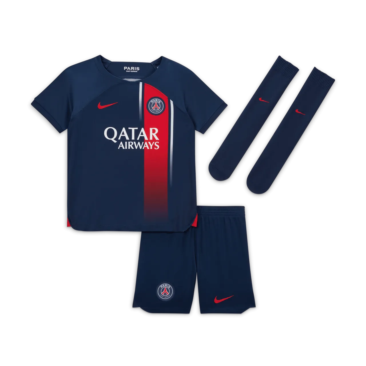Paris Saint-Germain 2023/24 Thuis Nike Dri-FIT driedelig tenue voor kleuters - Blauw