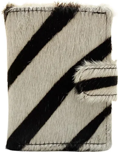 Pasjeshouder Uitschuifbaar – Donkerbruin – Leer - Zebra Print - Creditcard Houder - RFID – Anti Skim - Muntgeld Ritsvak - Pasjeshouder - Bruin