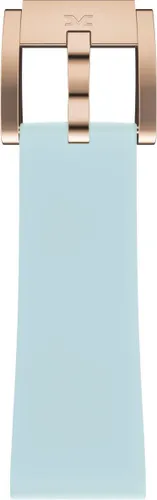 pastel blue silicon strap / rose clasp