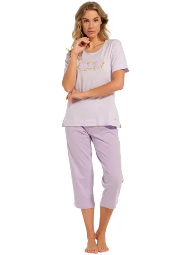 Pastunette dames pyjama capri 20241-138-2 - Paars