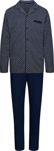 Pastunette Heren Pyjamaset Graphic - Blauw - Katoen/Modal