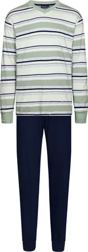 Pastunette Heren Pyjamaset Summertime - Groen/Blauw - Katoen