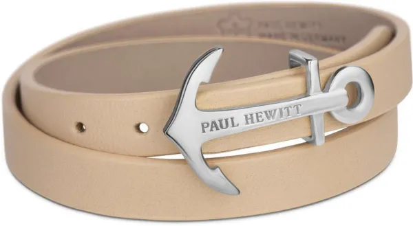 Paul Hewitt Wrap Bracelet PH-WB-S-22M - Armband - Leer - Bruin - 42,5 cm