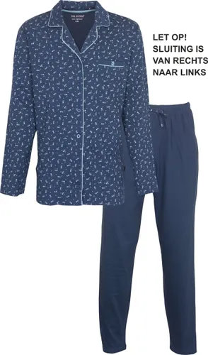 Paul Hopkins - Heren Pyjama - Doorknoop - Blauw