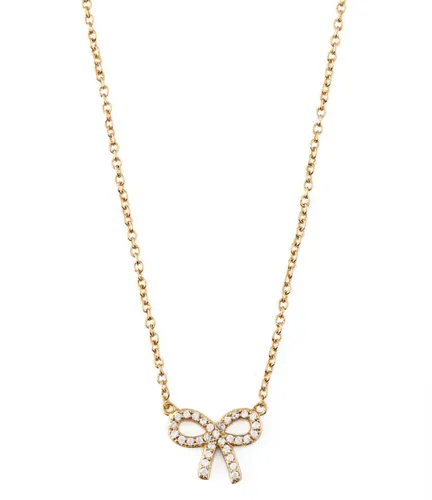 Pave Bow Ditsy Necklace
