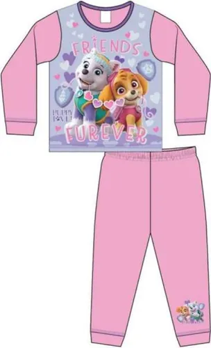 Paw Patrol pyjama - roze met paars - Paw Patrol Puppy Love pyama