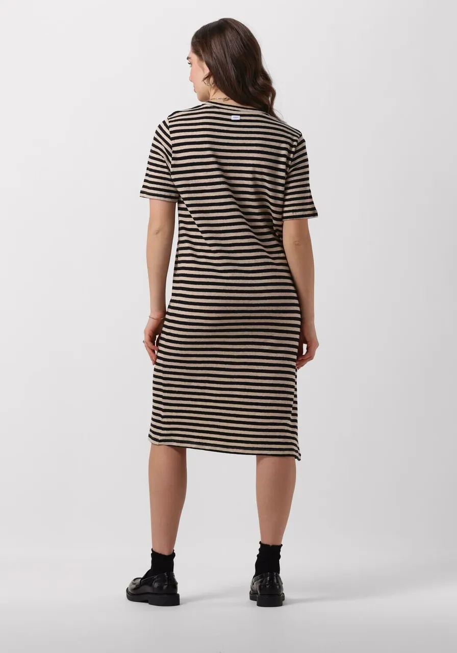 PENN & INK Dames Kleedjes Dress Stripe - Zwart