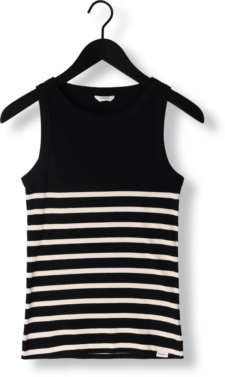 PENN & INK Dames Tops & T-shirts Singlet Stripe - Zwart