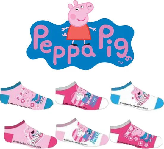 Peppa Pig Sneakersokken | 6 Paar | Meisjes |