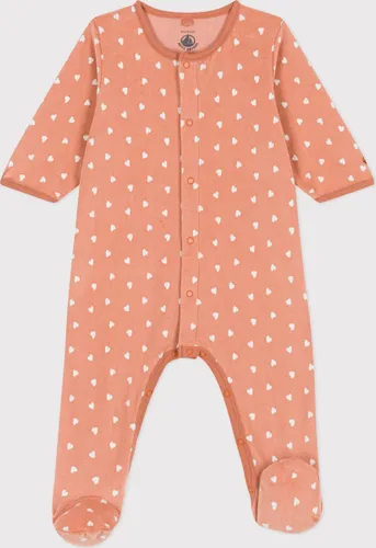 Petit Bateau Fluwelen babypyjama met print Meisjes Boxpak - Bruin