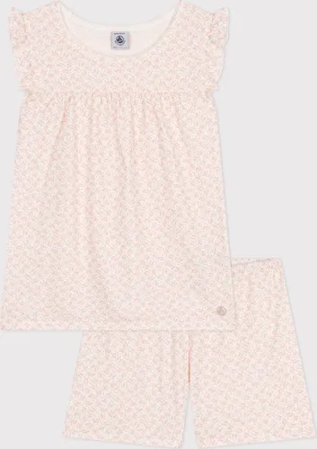 Petit Bateau Katoenen pyjamashort met bloemenprint voor kinderen Meisjes Pyjamaset - Roze