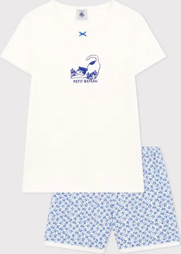 Petit Bateau Korte katoenen pyjama voor kinderen Meisjes Pyjamaset - Blauw