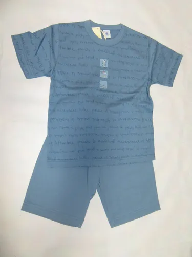 Petit Bateau - Zomer pyjama - Jongen - Blauw letter - 6 jaar  114