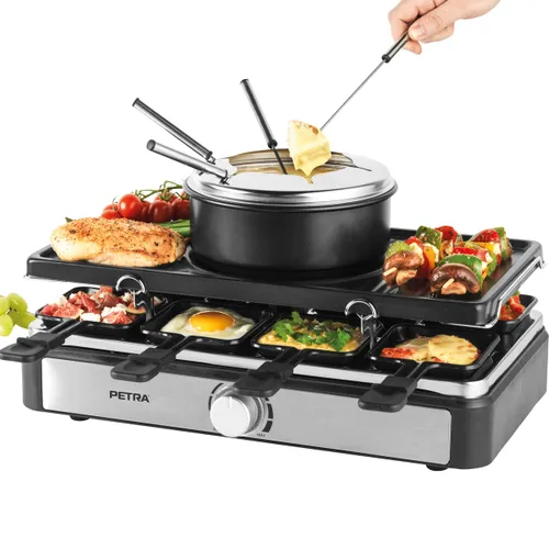 Petra PT4513VDE Grill Raclette 6-persoons 2-in-1
