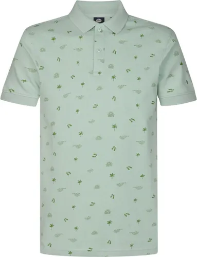 Petrol Industries - Heren All-over Print Polo Outer Banks - Groen