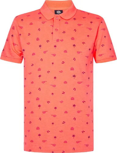 Petrol Industries - Heren All-over Print Polo Outer Banks - Roze