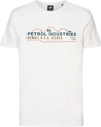 Petrol Industries T-shirt T Shirt Ss Classic Print M 1040 Tsr157 0000 Bright White Mannen
