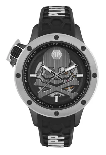 Philipp Plein Plein Rich PWUAA0523 Horloge - Siliconen - Zwart - Ø 46 mm