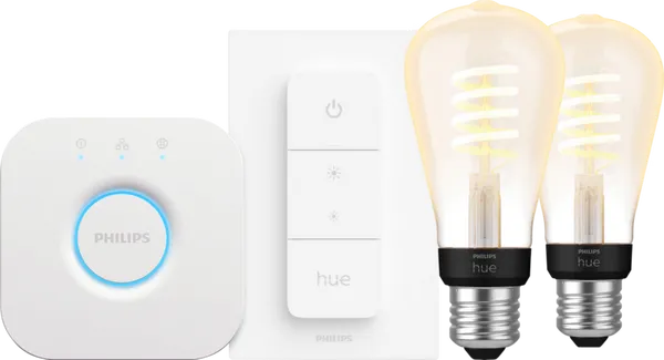 Philips Hue Filament White Ambiance Edison 2-Pack Startpakke