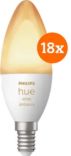 Philips Hue White Ambiance E14 18-Pack