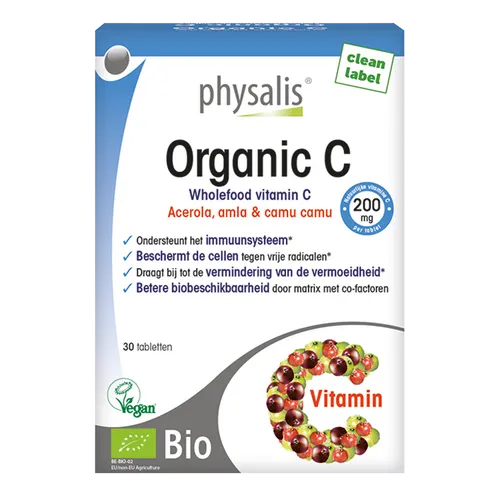 Physalis Organic Vitamine C, 200mg Bio (30 Tabletten)