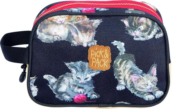 Pick & Pack Kittens Toilettas - Black