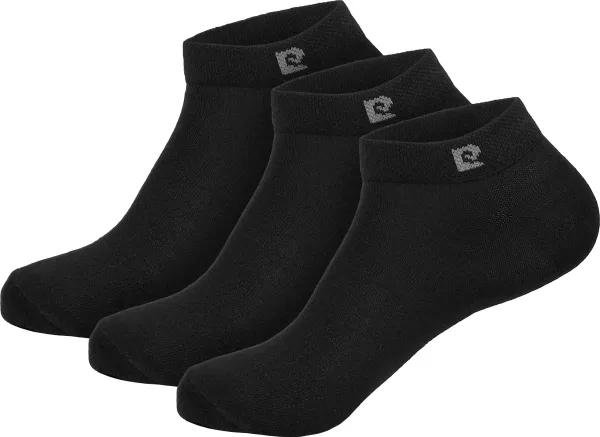 Pierre Cardin Sneaker Sokken - 3 Paar - Enkelsokken - Korte Sokken - Zwart
