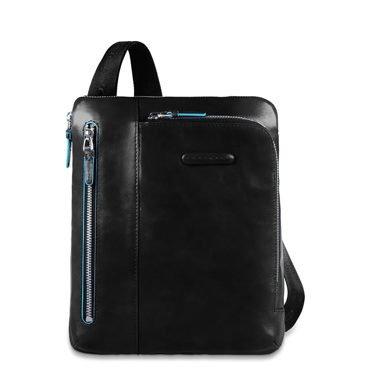 Piquadro Blue Square iPad Air/ iPad Crossbody Bag Black