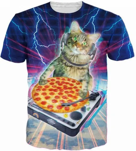 Pizza DJ Kat t-shirt