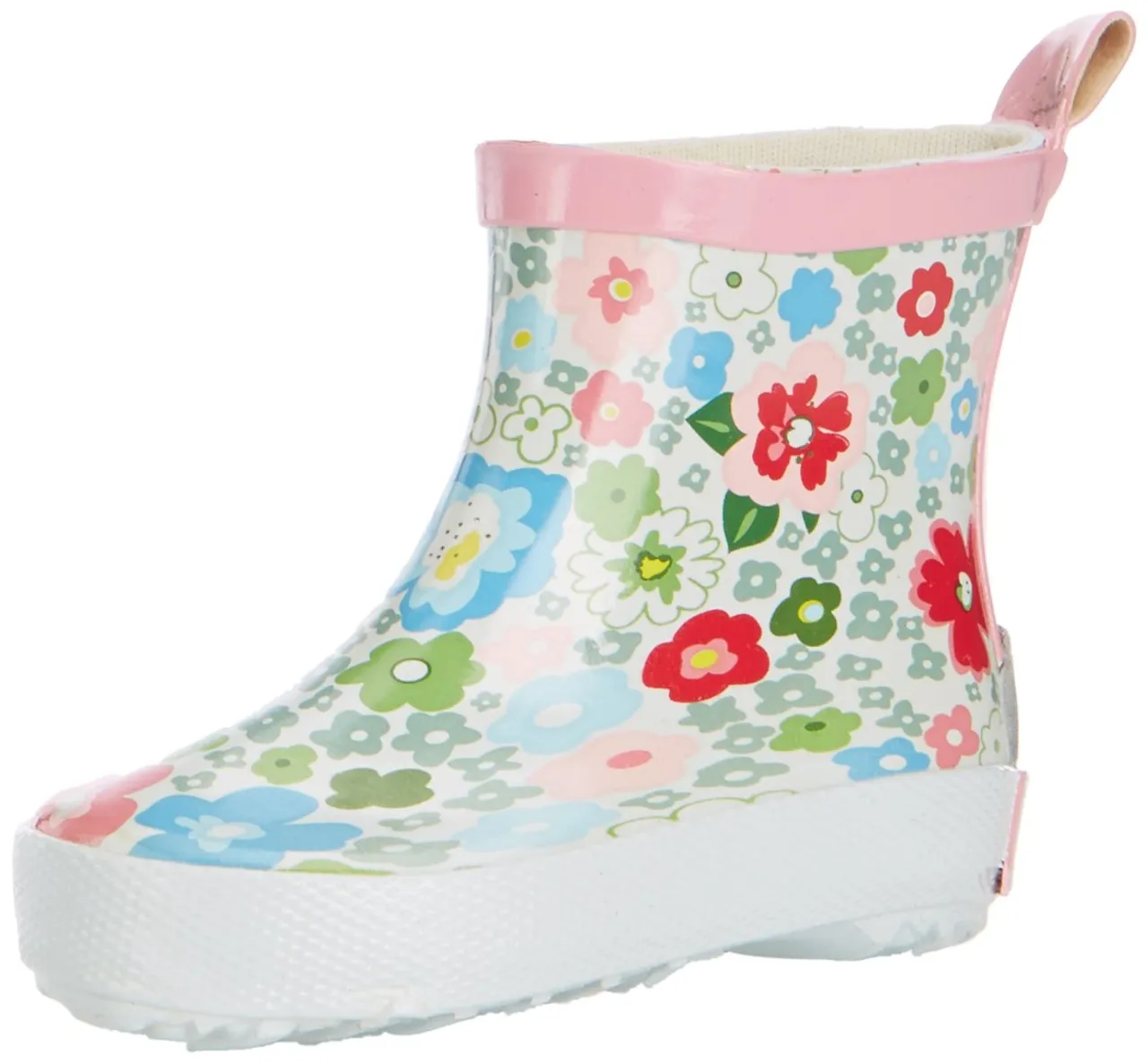 Playshoes regen, bloemenpatroon, laarzen van natuurlijk