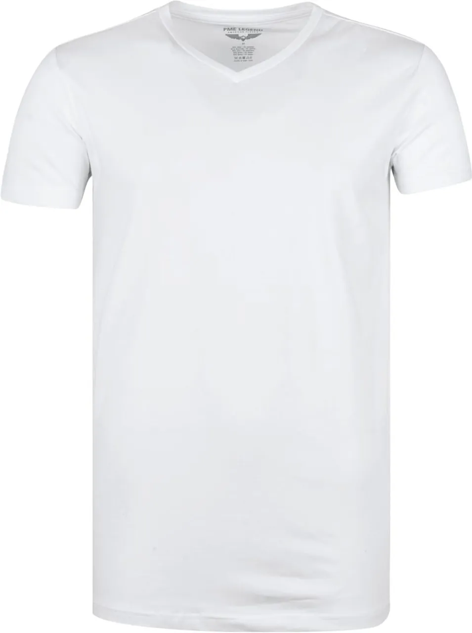 PME Legend Basic T-shirt 2-Pack V-Hals Wit