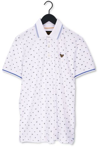PME Legend Polo Short Sleeve Polo Fine Pique ALL Over Print Wit Heren
