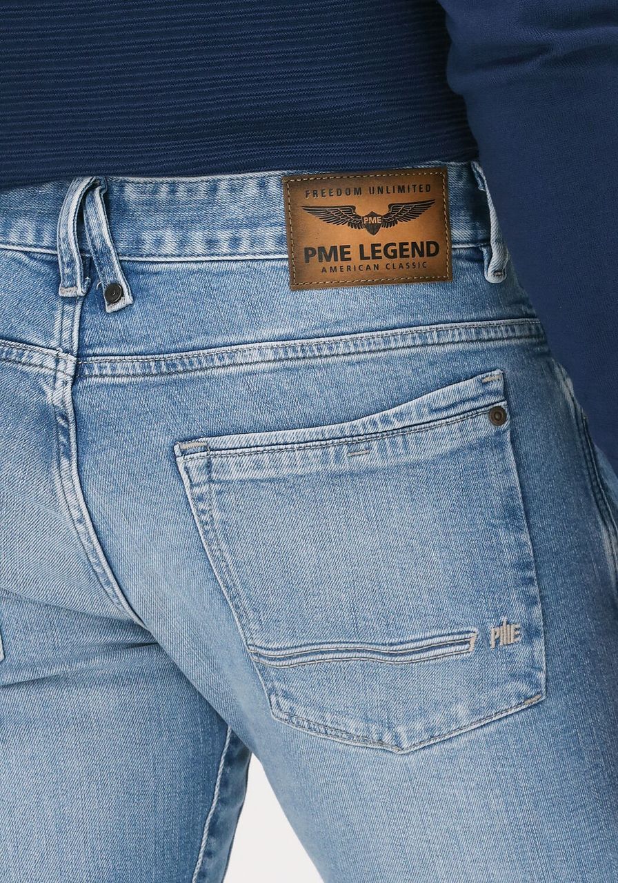 PME Legend Slim fit jeans Commander 3.0 Bright SUN Bleached Blauw Heren
