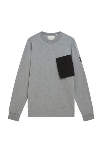 Pocket L/s T-shirt Mid Grey Marl