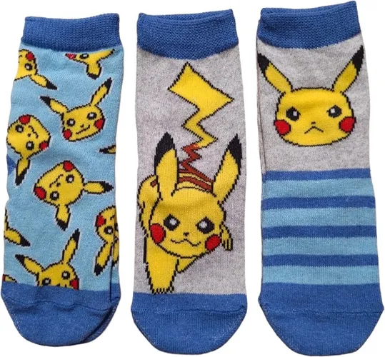 Pokémon Pikachu jongens sokken 3 pack