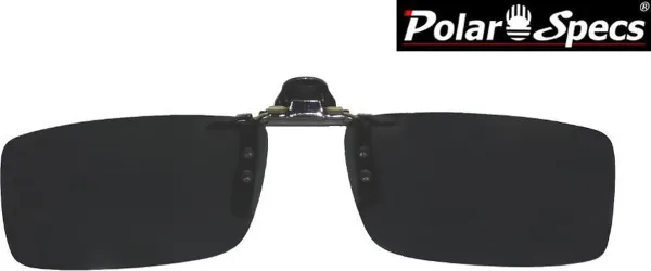 Polar Specs® 30x127 mm. Aluminium Opklapbare Voorhanger – Clip on Zonnebril – Brilclip – Voorzetbril – Polarized Black – Unisex