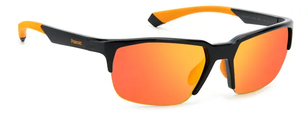Polaroid Unisex Orange Fits All Polariserende Antislip Sportzonnebril Spiegellenzen Verstelbaar Bril