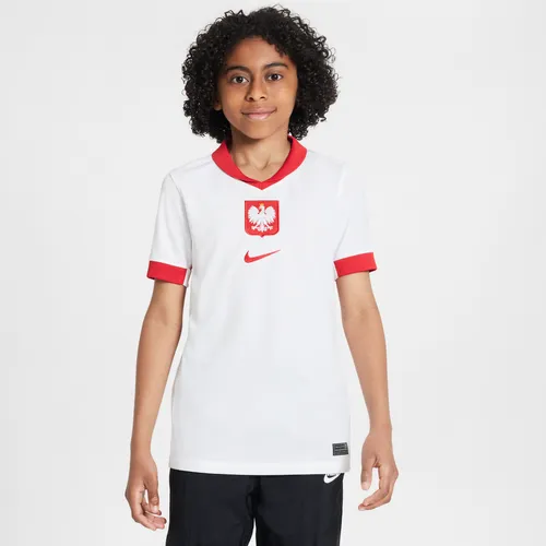 Polen 2024/25 Stadium Thuis Nike Dri-FIT replica voetbalshirt voor kids - Wit