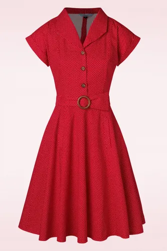 Polka Dot Dance jurk in rood