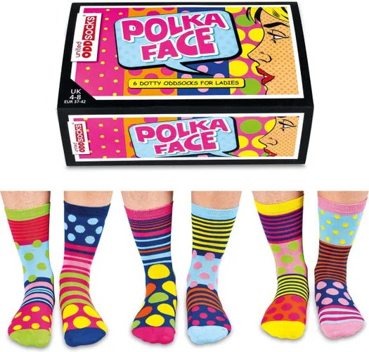Polka Face Sokken Mismatched Multipack