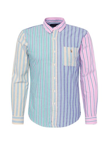 Polo  Overhemd  blauw gemêleerd / groen / lila / pink