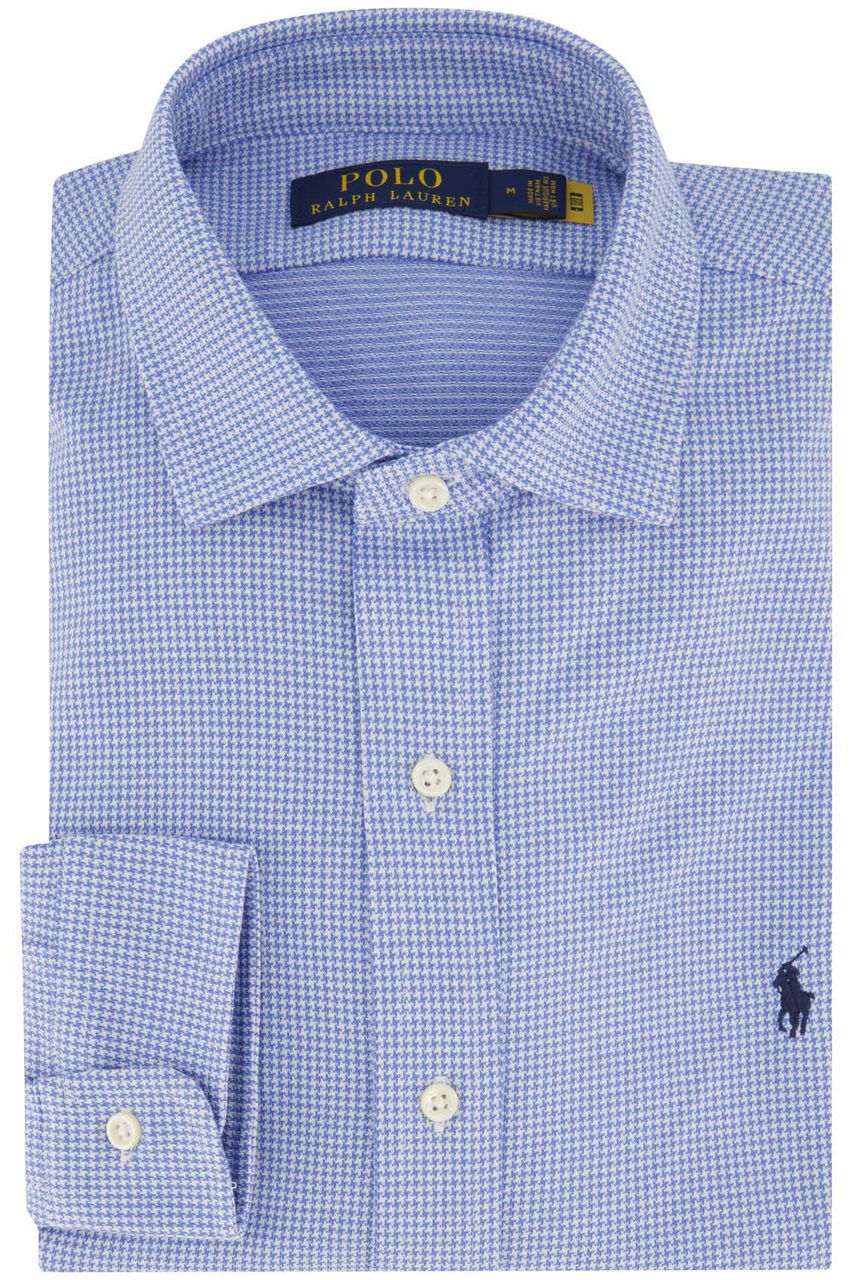 Polo Ralph Lauren casual overhemd  blauw geruit katoen normale fit