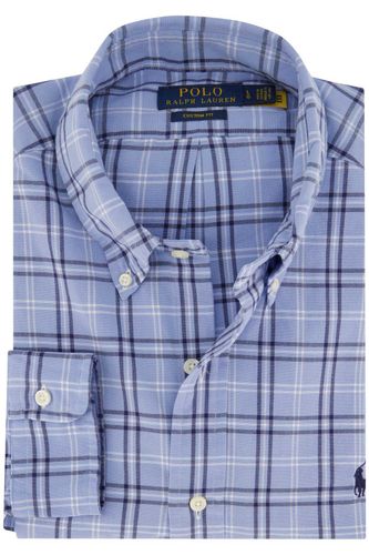 Polo Ralph Lauren casual overhemd  lichtblauw geruit katoen normale fit